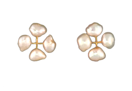Pearl and Stone Branch  Earring